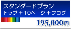 スタンダードプラン10ページ+ブログ 200,000円